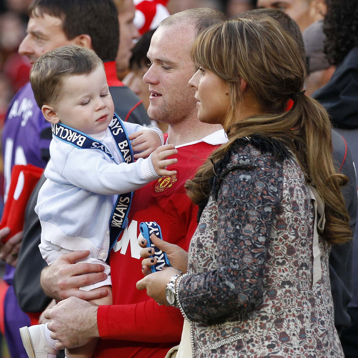 Wayne Rooney z synem Kaiem i żoną Coleen