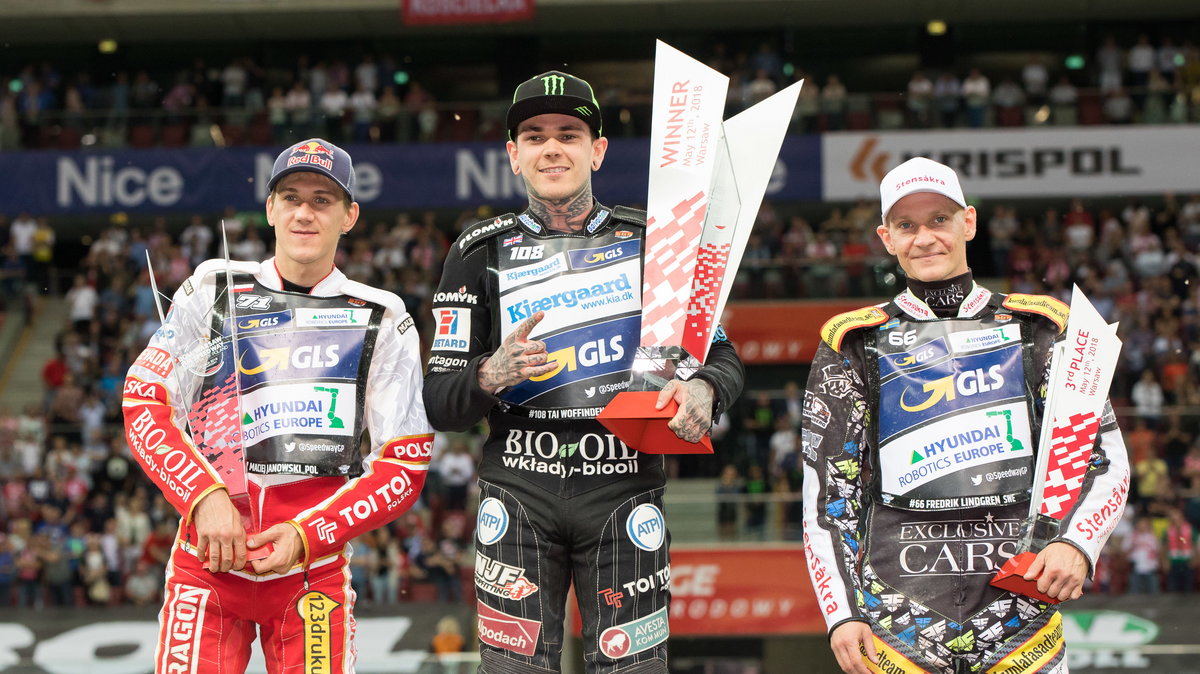 Maciej Janowski, Tai Woffinden, Fredrik Lindgren