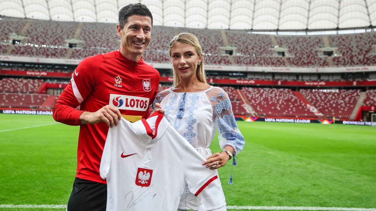 Robert Lewandowski i Daria Bondar