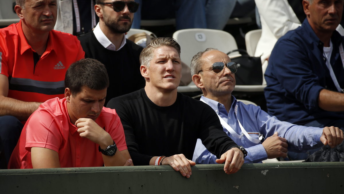 Bastian Schweinsteiger na meczu Any Ivanović