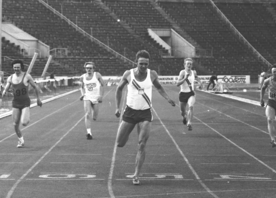 Leszek Dunecki podczas mistrzostw Polski w lekkoatletyce w Warszawie.