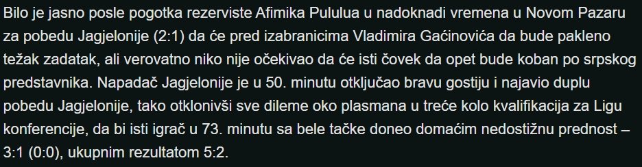Afimico Pululu elogiato dai media serbi