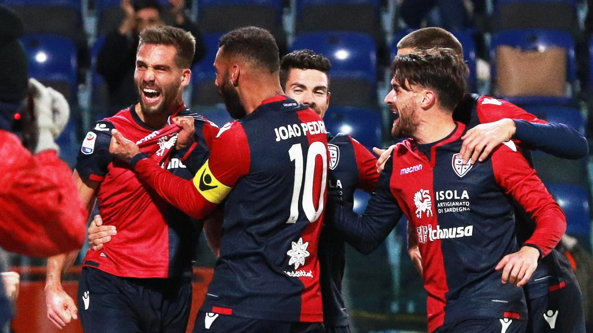 Radość piłkarzy Cagliari Calcio