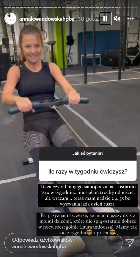 Anna Lewandowska odpowiadała na pytania fanów