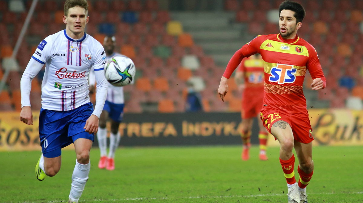 Petar Mamić (Podbeskidzie Bielsko-Baiała) i Fernan Lopez (Jagiellonia Białystok)