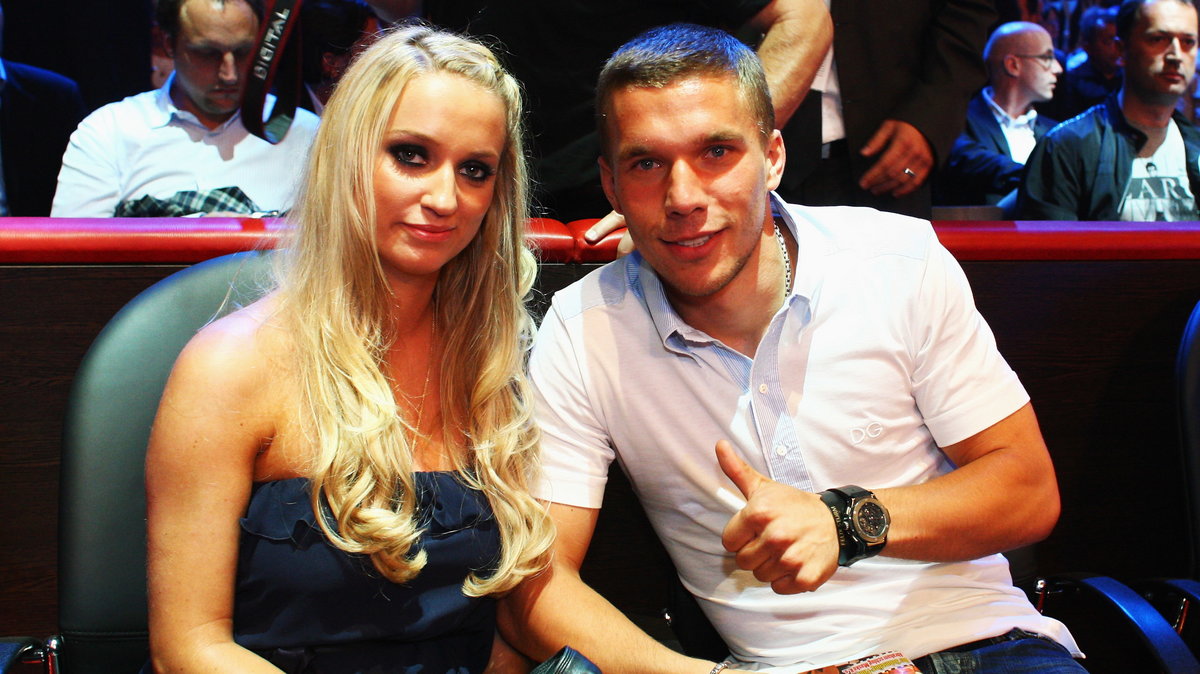 Lukas Podolski i Monika Puchalski