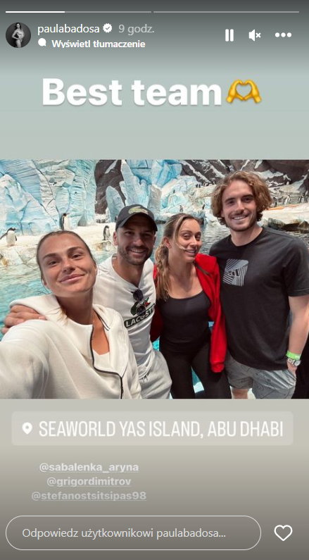 Aryna Sabalenka, Paula Badosa, Grigor Dimitrow, Stefanos Tsitsipas