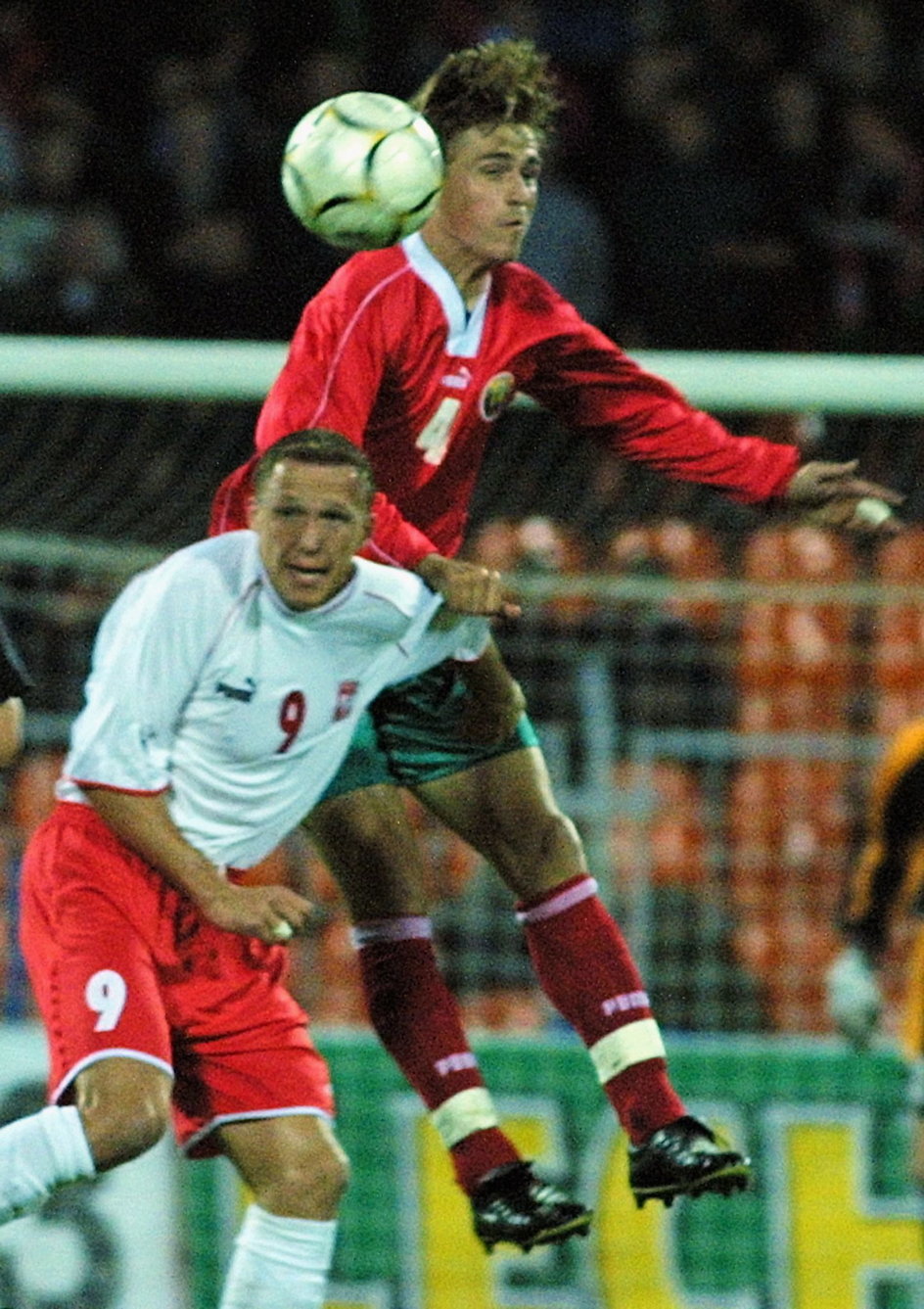 Paweł Kryszałowicz w meczu Białoruś - Polska (2001 r.)