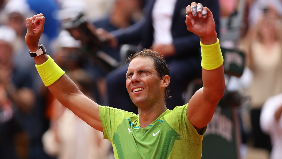 Rafael Nadal po triumfie w Rolandzie Garrosie (5 czerwca 2022 r.)