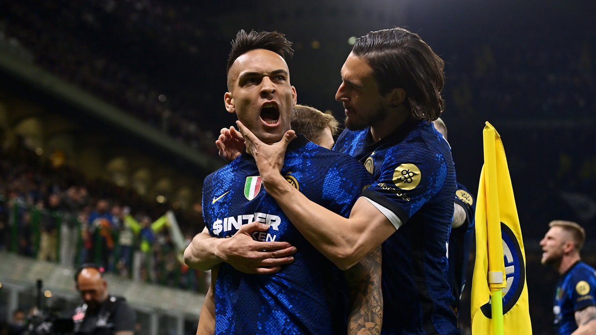 Lautaro Martinez podczas meczu Interu z Milanem