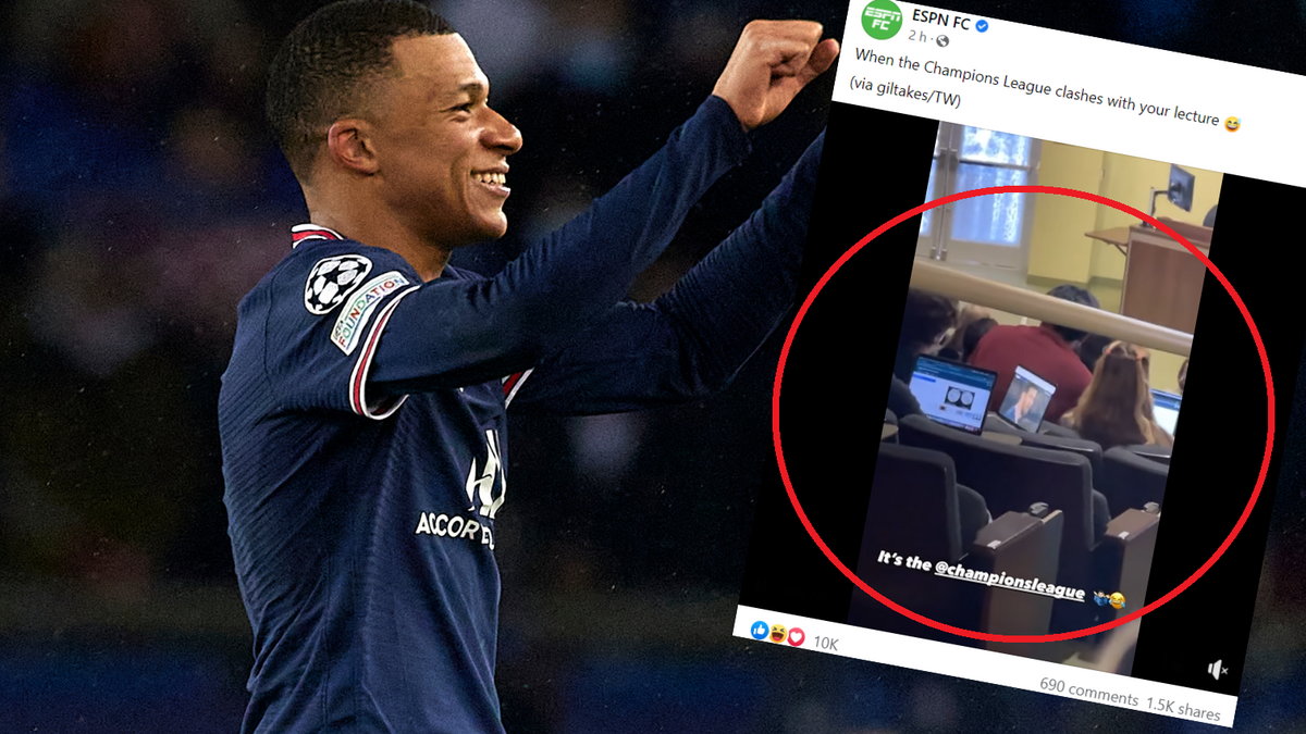 Kylian Mbappe strzelił dla PSG bramkę na wagę wygranej z Realem Madryt (facebook.com/ESPNFC)