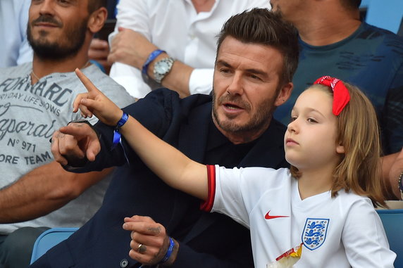 David Beckham z córką Harper