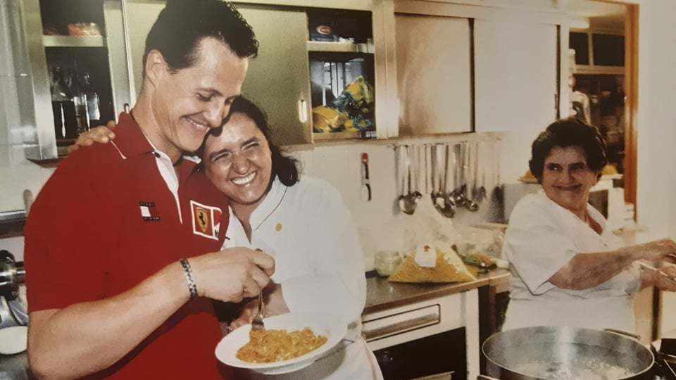 Michael Schumacher w restauracji Montana w Maranello