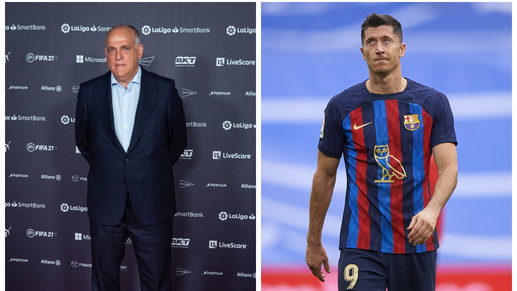 Javier Tebas i Robert Lewandowski