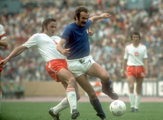Zygmunt Maszczyk w meczu Polska - Włochy na MŚ 1974