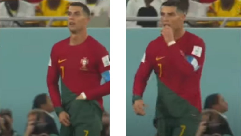 Cristiano Ronaldo w czase meczu z Ghaną