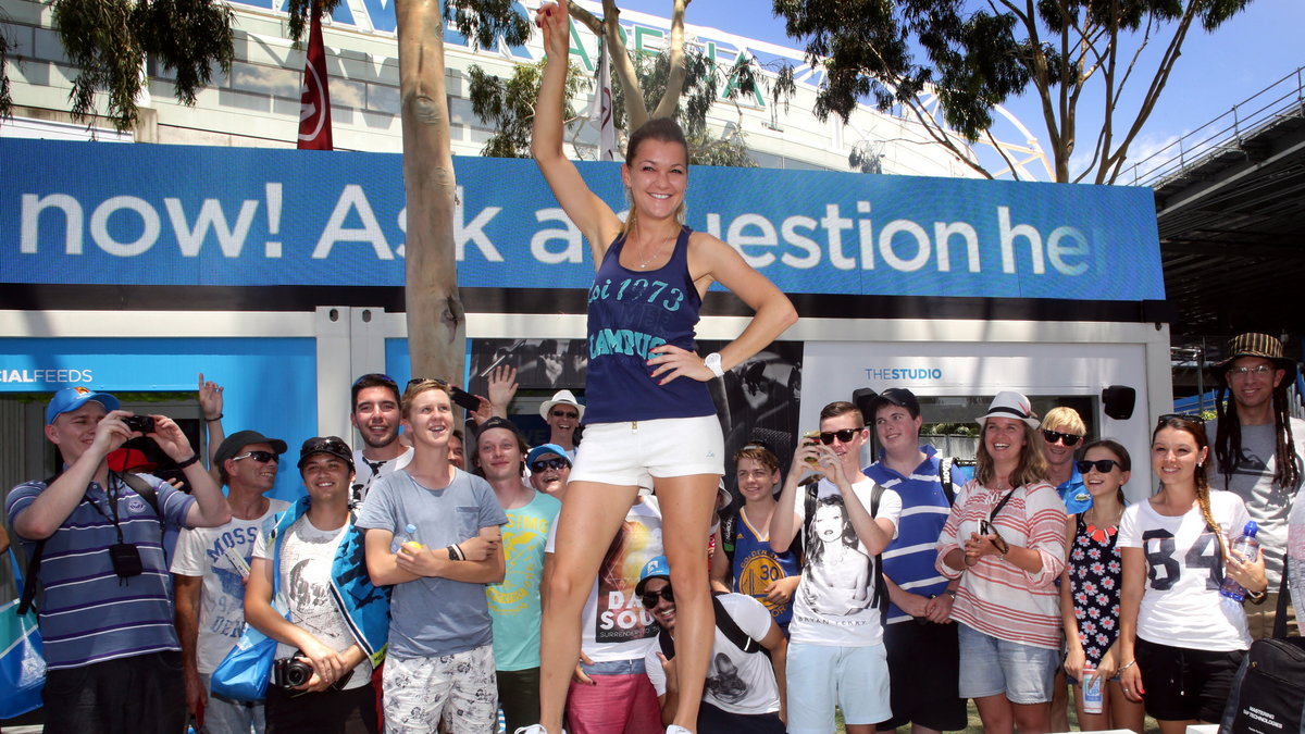 Agnieszka Radwańska w Melbourne Park