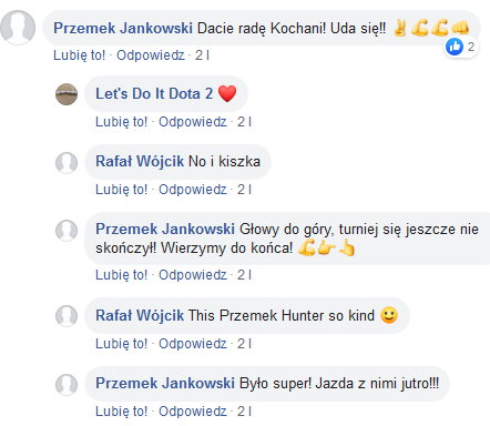 Przemysław "Supreme" Jankowski dopinguje brata Michala "Nishę" Jankowskiego