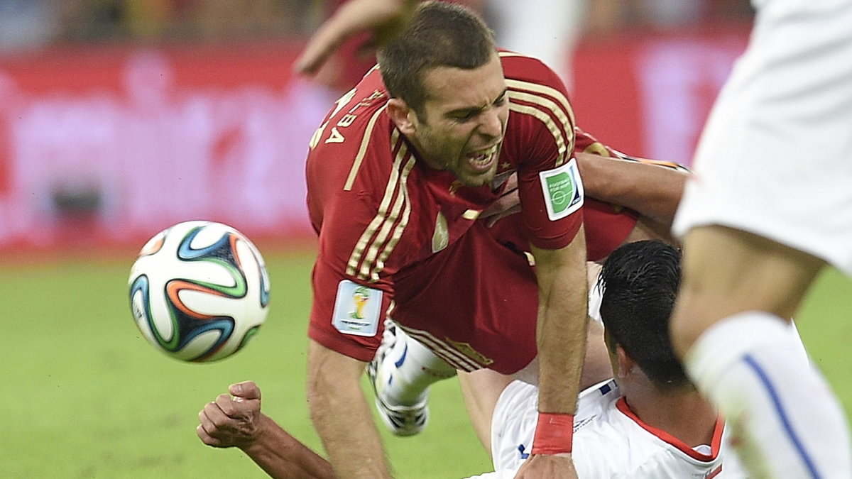 Jordi Alba w meczu z Chile