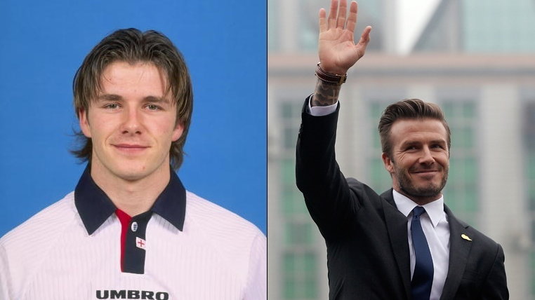 David Beckham kiedyś i dziś