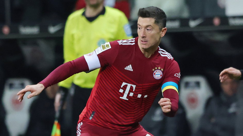 Robert Lewandowski z opaską w barwach Ukrainy