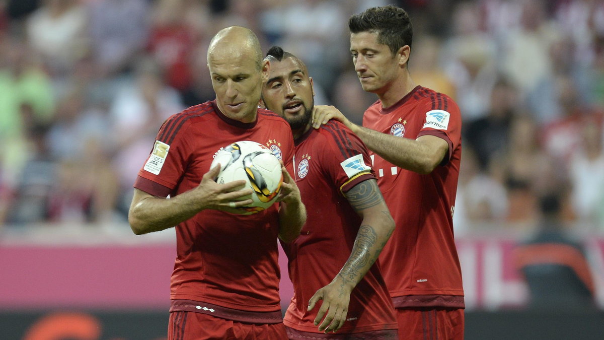 Arjen Robben, Robert Lewandowski, Arturo Vidal, Bayern Monachium