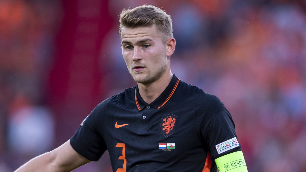 Matthijs de Ligt w barwach reprezentacji Holandii (czerwiec 2022 r.)