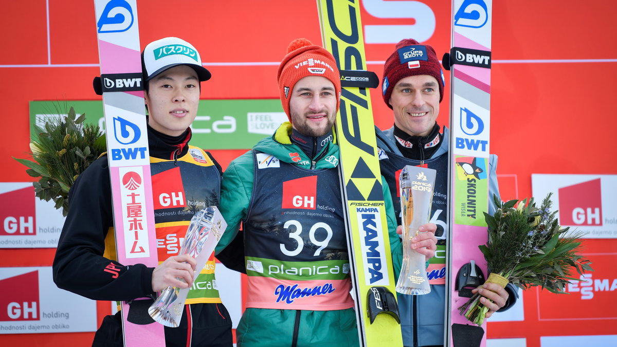 Ryoyu Kobayashi, Markus Eisenbichler i Piotr Żyła