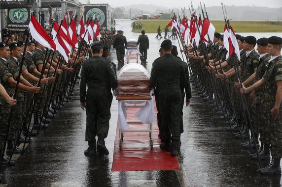 BRAZIL COLOMBIA PLANE CRASH VICTIMS FUNERAL (Funeral for the members of Chapecoense dead in plane crash)