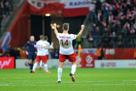 Reprezentacja Polski świętuje awans na Euro 2016