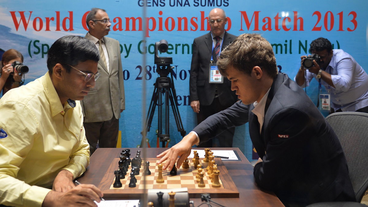 Mecz Viswanathan Anand (z lewej) – Magnus Carlsen