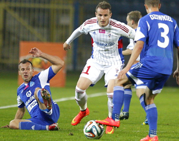 PIŁKA NOŻNA EKSTRAKLASA RUCH CHORZÓW GÓRNIK ZABRZE ( Marek Zieńczuk Mariusz Magiera )