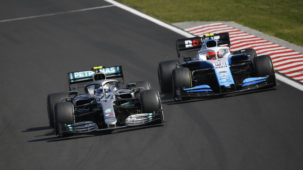 Valtteri Bottas (L) i Robert Kubica (P) podczas GP Węgier