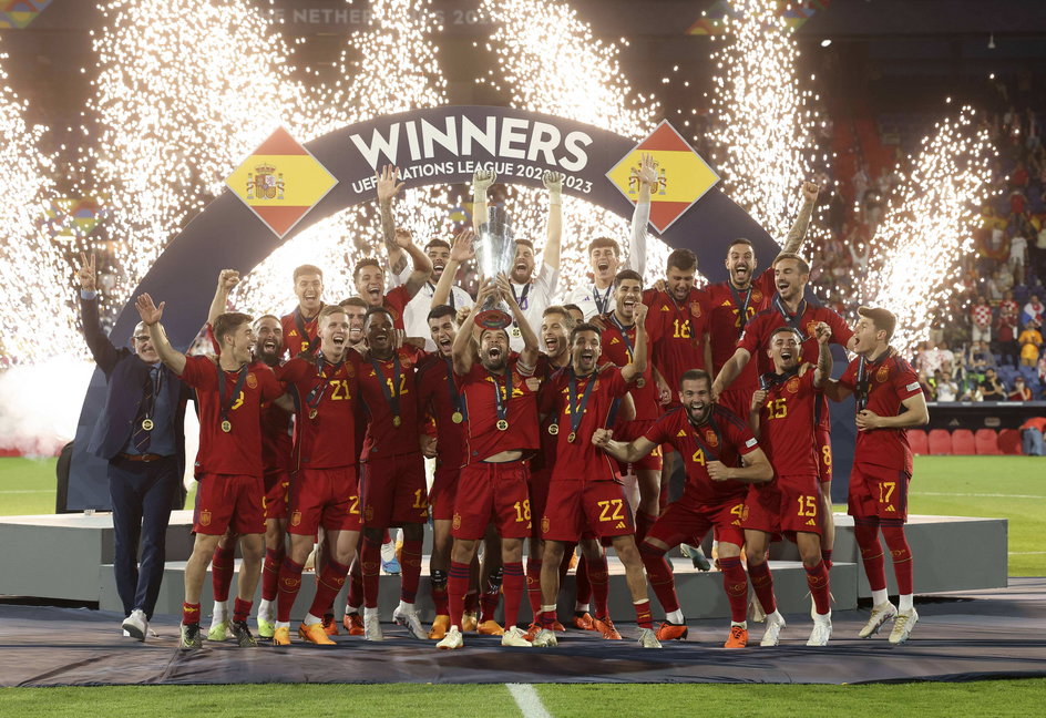 Piłkarze reprezentacji Hiszpanii triumfowali w 2023 roku w Lidze Narodów