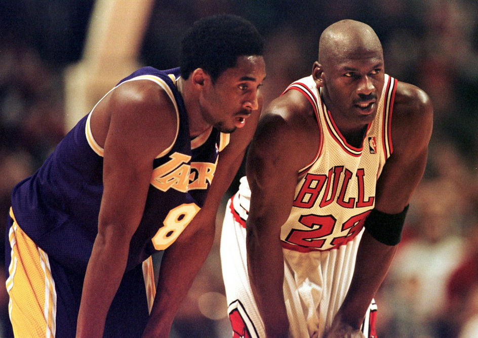 Kobe Bryant i Michael Jordan w grudniu 1997