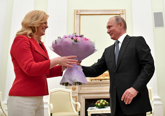 epa06889909 - RUSSIA CROATIA DIPLOMACY (Croatian President Kolinda Grabar-Kitarovic visits Moscow)