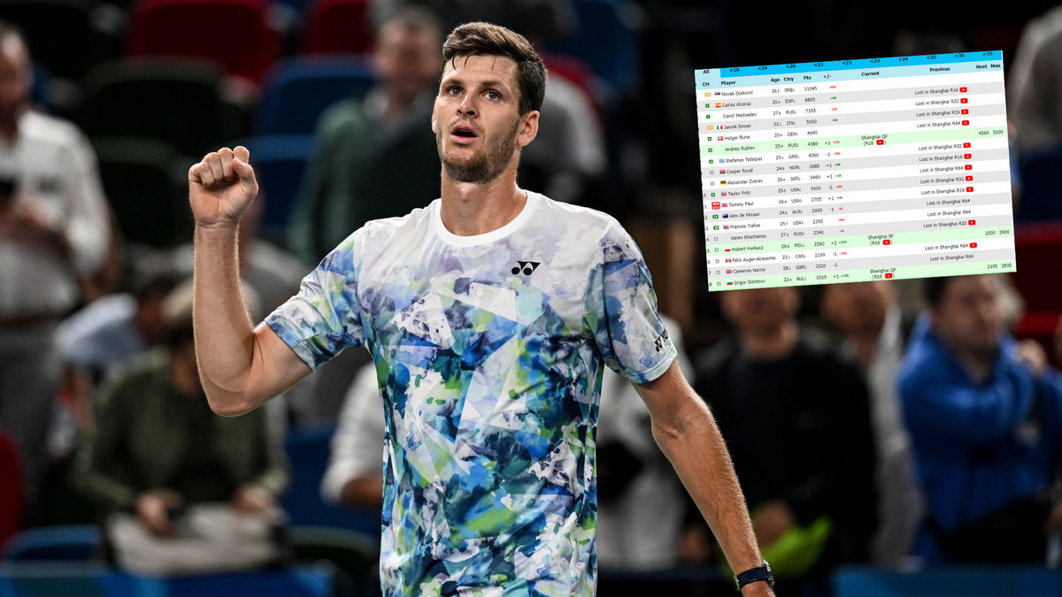 Hubert Hurkacz zaliczył awans w rankingu ATP Live