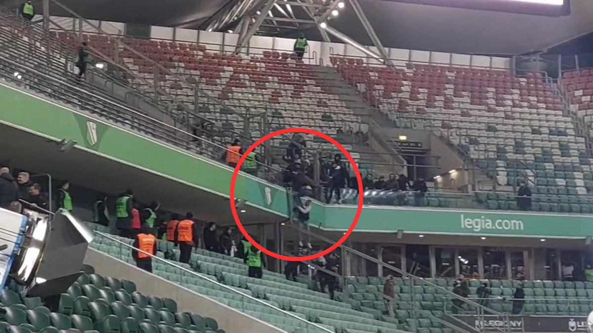 Dantejskie sceny na stadionie Legii