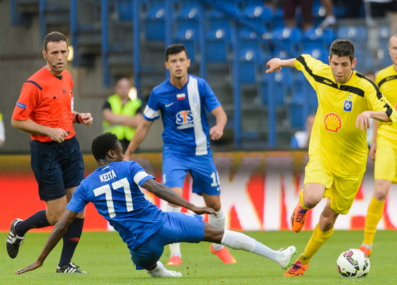 PIŁKARSKA LIGA EUROPEJSKA LECH KONTRA STJARNAN FC (Pavle Radovanovic Muhamed Keita Darko Jevtic Atli Johannsson)