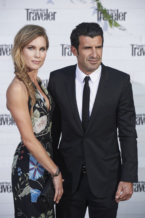 Luis Figo z żoną Helen Svedin