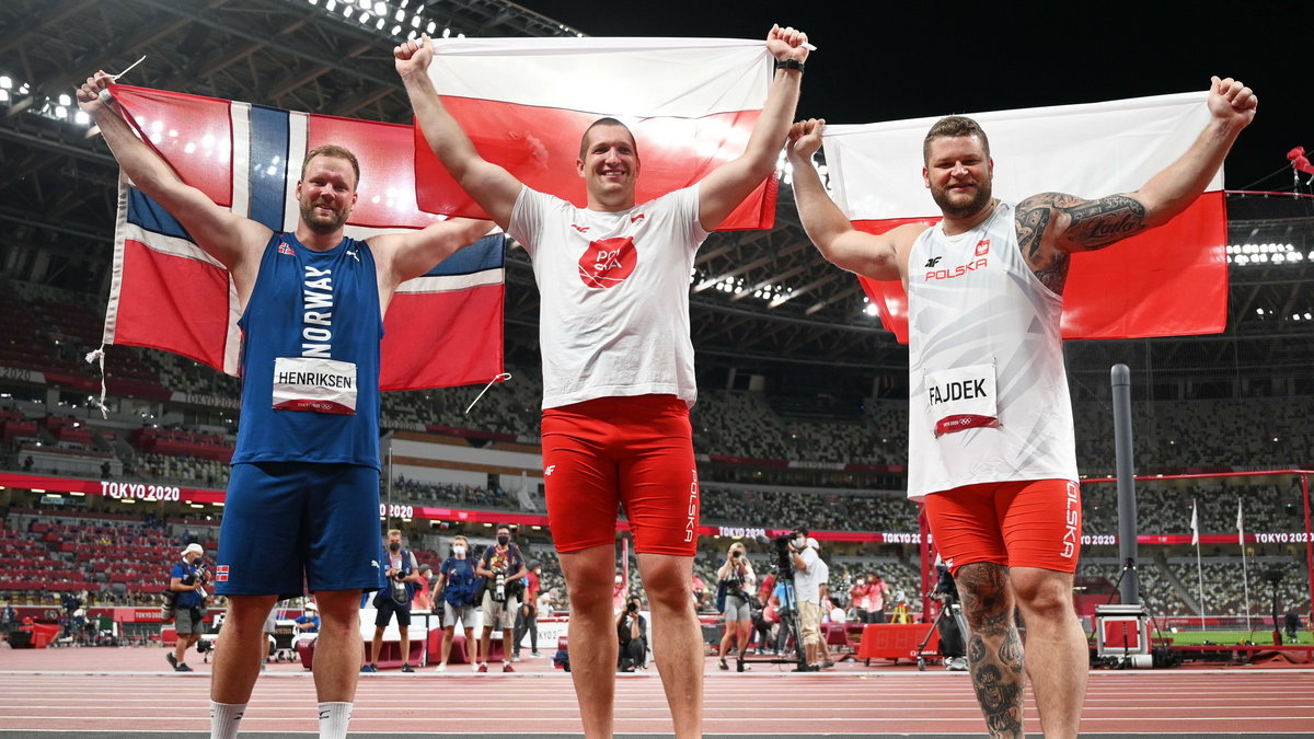 Eivind Henriksen, Wojciech Nowicki i Paweł Fajdek 