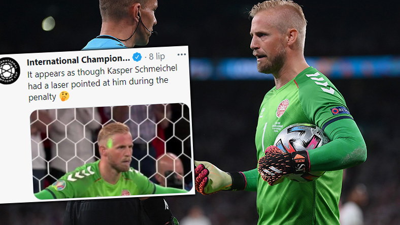 Kasper Schmeichel w rozmowie z arbitrem