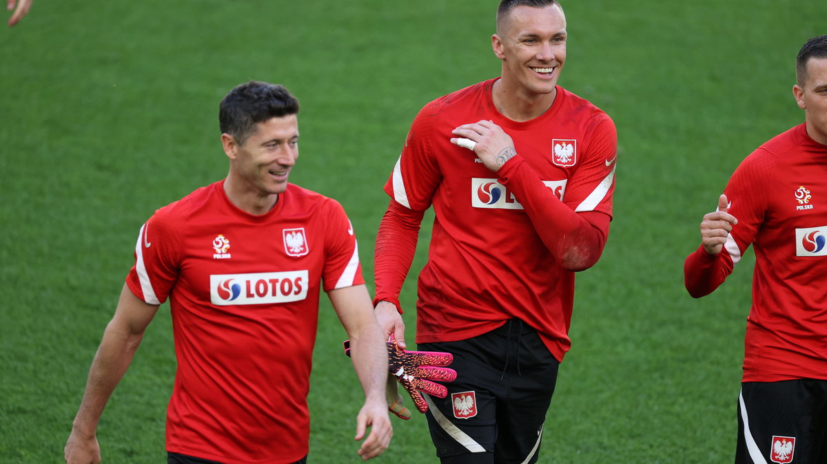 Robert Lewandowski i Łukasz Skorupski