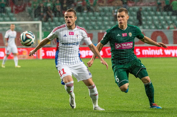 PIŁKA EKSTRAKLASA ŚLĄSK WROCŁAW GÓRNIK ZABRZE (Tomasz Hołota Roman Gergel )