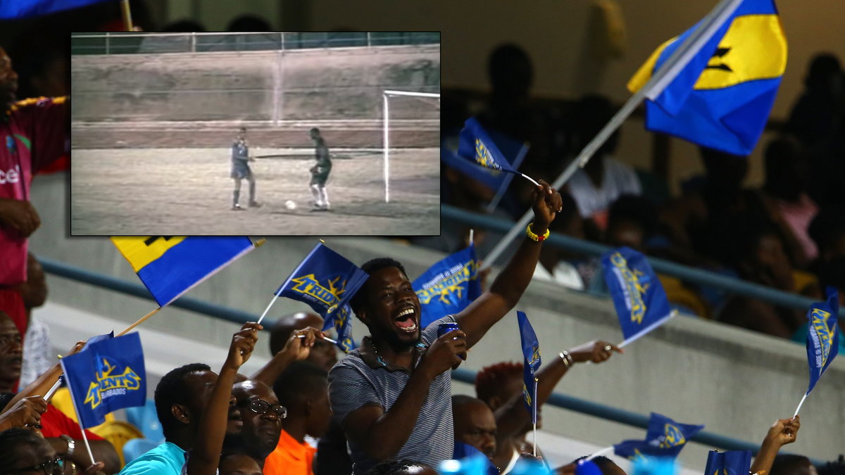 Mecz Barbados - Grenada i fani reprezentacji Barbadosu