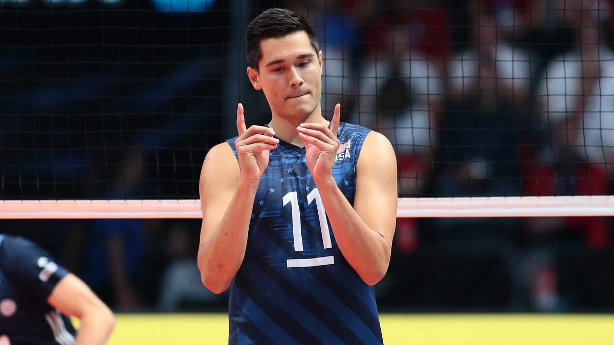 Micah Christenson podczas meczu z Polską 