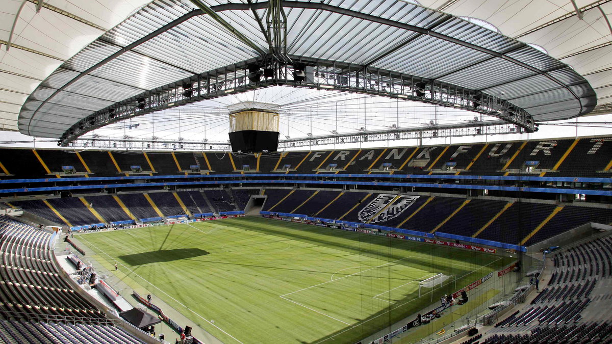 Widok na stadion we Frankfurcie