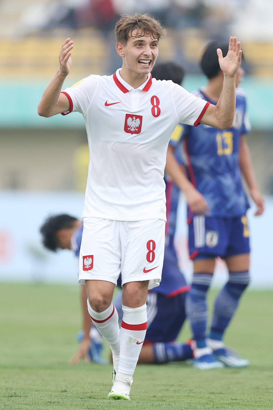 Karol Borys w barwach reprezentacji Polski U-17