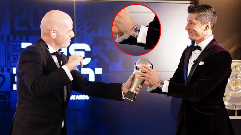 Robert Lewandowski i Gianni Infantino