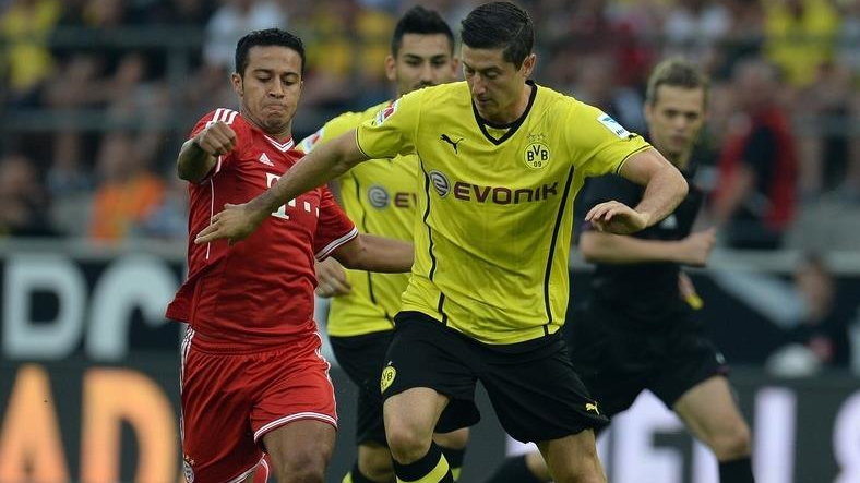 Thiago i Robert Lewandowski